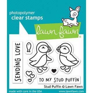 Lawn Fawn, clear stamp, stud puffin