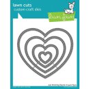 Lawn Fawn, lawn cuts/ Stanzschablone, just stitching hearts