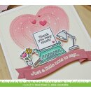 Lawn Fawn, lawn cuts/ Stanzschablone, just stitching hearts