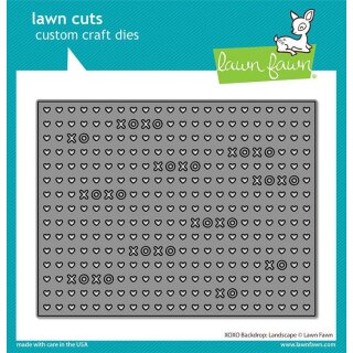 Lawn Fawn, lawn cuts/ Stanzschablone, XOXO backdrop: landscape