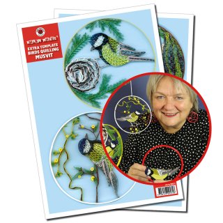 papier + ideen: Quilling Template, Kohlmeisen Extra Template