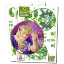 Quilling Template, Paisley Eggs green/yellow Extra Template