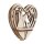 Holz-Steckteil Brautpaar, 5-tlg., 10cm Herz, 1 Set, natur