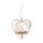 Holz-Steckteil Brautpaar, 5-tlg., 10cm Herz, 1 Set, natur