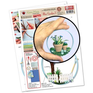 papier + ideen: Quilling Template, Blue Garden Template 1