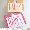 Mama Elephant, clear stamp, Happy Chic Wishes