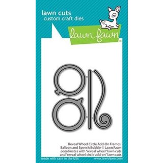 Lawn Fawn, lawn cuts/ Stanzschablone, reveal wheel circle add-on frames: balloon and speech bubble