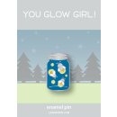 Lawn Fawn, "you glow girl" enamel pin