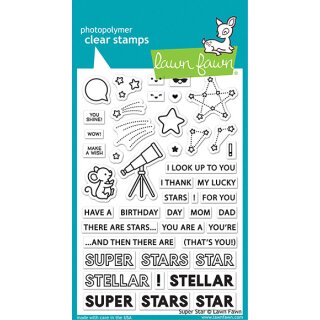 Lawn Fawn, clear stamp, super star