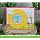 Lawn Fawn, clear stamp, offset sayings: birthday