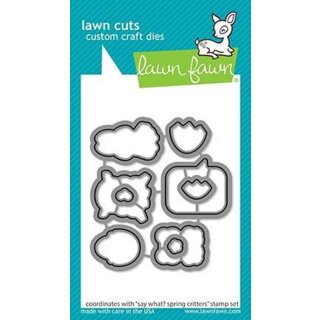 Lawn Fawn, lawn cuts/ Stanzschablone, say what? spring...