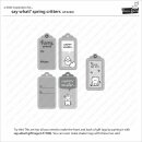 Lawn Fawn, clear stamp, say what? spring critters