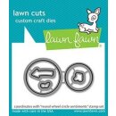 Lawn Fawn, lawn cuts/ Stanzschablone, reveal wheel circle sentiments
