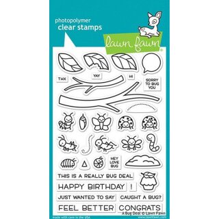 Lawn Fawn, clear stamp, a bug deal