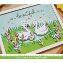 Lawn Fawn, clear stamp, swan soiree