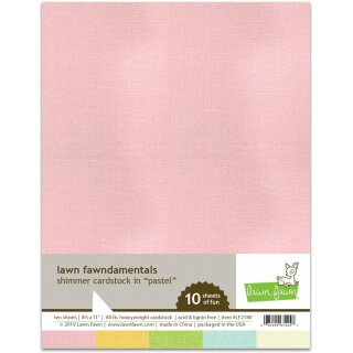 Lawn Fawn, shimmer cardstock - pastel, Block 10 Blatt, 8...
