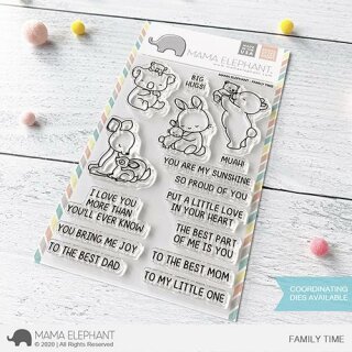 Mama Elephant, clear stamp, Family Time
