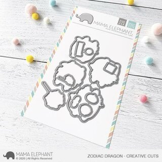Mama Elephant, Creative Cuts/ Stanzschablone, Zodiac Dragon