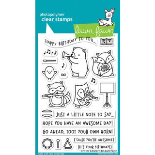 Lawn Fawn, clear stamp, critter concert