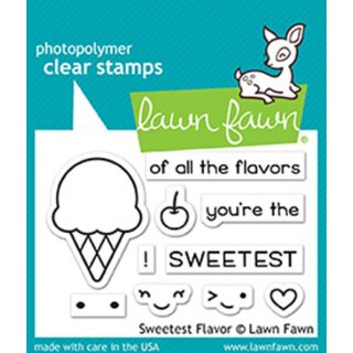 Lawn Fawn, clear stamp, sweetest flavor