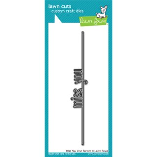Lawn Fawn, lawn cuts/ Stanzschablone, miss you line border