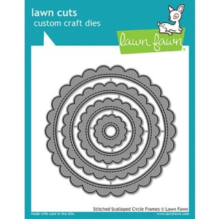 Lawn Fawn, lawn cuts/ Stanzschablone, stitched scalloped...