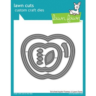 Lawn Fawn, lawn cuts/ Stanzschablone, stitched apple frames