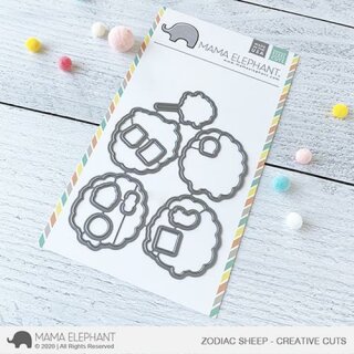 Mama Elephant, Creative Cuts/ Stanzschablone, Zodiac Sheep