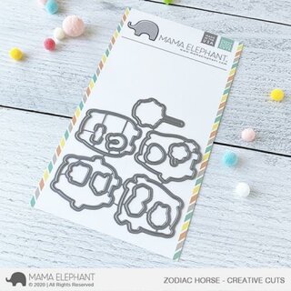 Mama Elephant, Creative Cuts/ Stanzschablone, Zodiac Horse