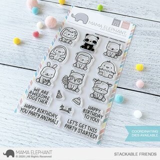 Mama Elephant, clear stamp, Stackable Friends