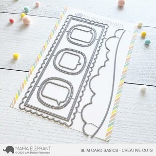 Mama Elephant, Creative Cuts/ Stanzschablone, Slim Card Basics
