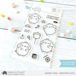 Mama Elephant, clear stamp, Zodiac Dog