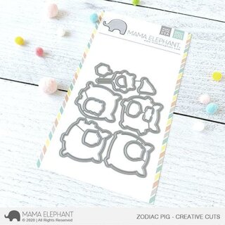 Mama Elephant, Creative Cuts/ Stanzschablone, Zodiac Pig