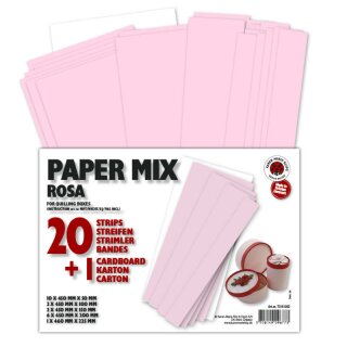 Karen Marie Klip: Paper Mix Rosa, 21 Teile