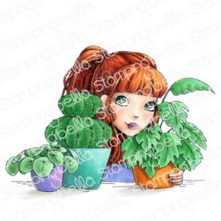 Stamping Bella, Rubber Stamp, MOCHI PLANT GIRL