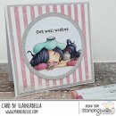 Stamping Bella, Rubber Stamp, UNDER THE WEATHER MOCHI GIRL