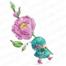 Stamping Bella, Rubber Stamp, BUNDLE GIRL WITH A ROSE