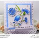 Stamping Bella, Rubber Stamp, BUNDLE GIRL WITH A CORNFLOWER