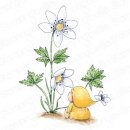 Stamping Bella, Rubber Stamp, BUNDLE GIRL WITH A WOOD ANEMONE