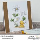 Stamping Bella, Rubber Stamp, BUNDLE GIRL WITH A WOOD ANEMONE