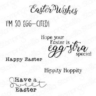 Stamping Bella, Rubber Stamp, EASTER SENTIMENT SET