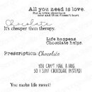 Stamping Bella, Rubber Stamp, CHOCOLATE SENTIMENT SET