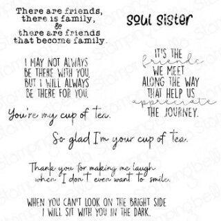 Stamping Bella, Rubber Stamp, FRIENDSHIP SENTIMENT SET