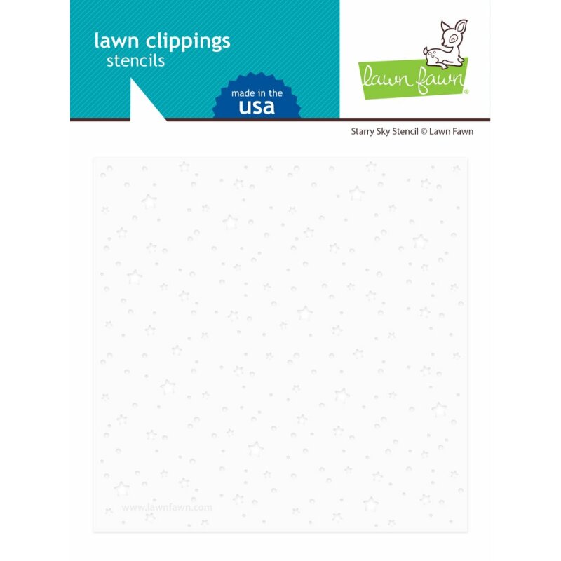 Lawn Fawn LF2363 Starry Sky Stencil - 6x6 Inch Craft Stencil For Card Making, Scrapbooking, Creating Night Sky Scenes | Reusable Lawn Clippings Series