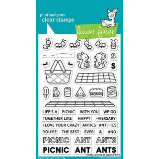 Lawn Fawn, clear stamp, crazy antics