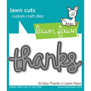 Lawn Fawn, lawn cuts/ Stanzschablone, scripty thanks
