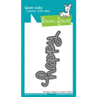 Lawn Fawn, lawn cuts/ Stanzschablone, scripty happy