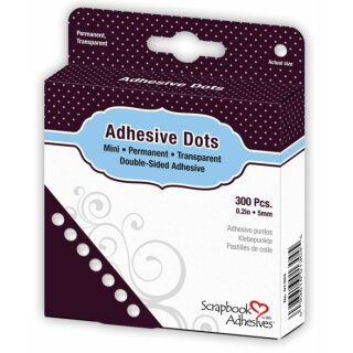 Scrapbook Adhesives, Adhesive Dots Mini / Mini Klebepunkte, 300 Stück, 5mm
