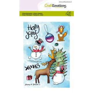 CraftEmotions Clearstamps - Snowy & Friends 2