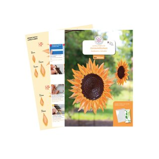 papier + ideen: Quilling Anleitung, Sunflower/ Sonnenblume